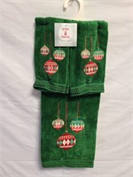 Green Christmas Towel Set