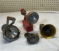 Vintage Flash Lights & Horn Speaker