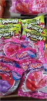 Flat of sour punch hearts & lip pops