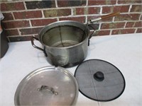 Large Fryer Pot with Lid & Screen