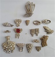 Rhinestone clips for shoes, belts, scarves & dress