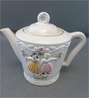Vintage Porcelain Teapot Dutch Boy and Girl