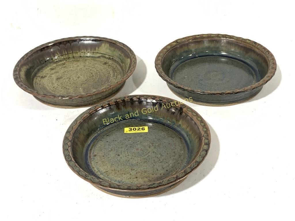 3 Hillcreek Pottery Pie Plates