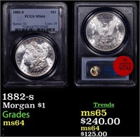 PCGS 1882-s Morgan Dollar $1 Graded ms64 By PCGS