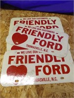 "Friendly Ford" Vintage Advertising Plates