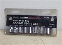 Craftsman 3/8" 6 Point Socket Set Metric 9- 17mm