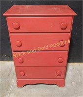 4 Drawer Red Painted Dresser