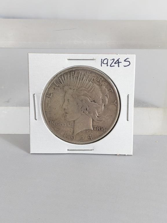 1924-S Peace Dollar, Silver