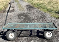Steel express wagon with expanded metal bed
