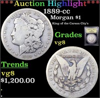 ***Auction Highlight*** 1889-cc Morgan Dollar $1 G