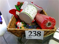 LARGE CHRISTMAS LOT IN BASKET