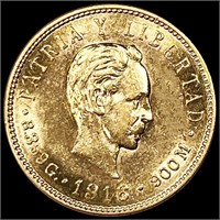 1916 Cuba Gold 5 Pesos UNCIRCULATED