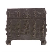 Medieval style bronze reliquary box