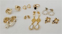 Estate Jewelry - Gold/Pearl Earrings