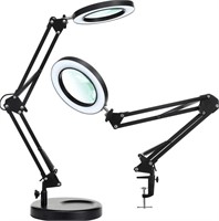 New LED Magnifier with Light, Metal Swing Arm