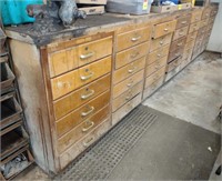 Wooden Organizer 42 Shelf Work Cabinet