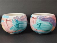 Elizabeth Arden Pastel Pottery Bowls