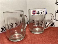 2) Chevrolet glass etched mugs