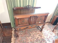 Antique Jacobean Tudor Revival Sideboard/Buffet