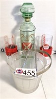 Vintage Barware- ice bucket, decanter, fruh kolsch
