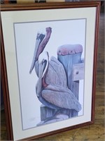 Art Lamay Signed Ltd Edition Framed Pelicans