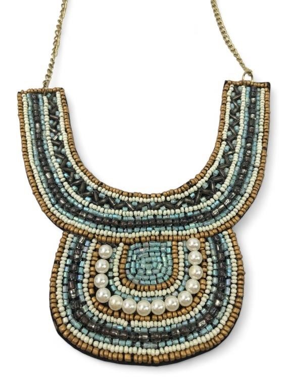 "Charming Charlie" Boho Bib Adjustable Necklace