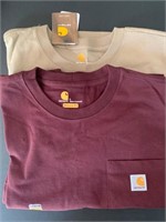 Two New Carhartt T Shirts w/Tags Large