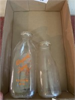 2 ANTIQUE MILK BOTTLES