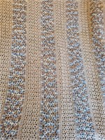 Hand Crochet Lap Blanket, browns & blues