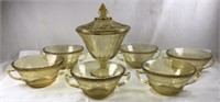 Collection of Patrician Depression glass