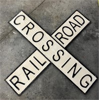 embossed Metal railroad crossing sign – Repop