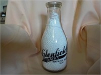 Glenfield dairy quart milk bottle 1946 with a