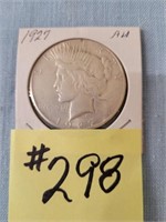 1927 Peace Silver Dollar - AU
