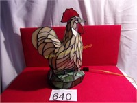Cut Glass Rooster Lamp