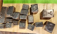 Assorted antique printers blocks