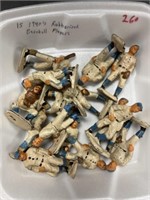 (15) 1940's Rubberized Baseball Players