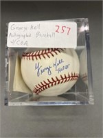 George Kell Autographed Baseball w/ COA