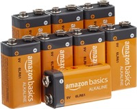 Amazon Basics 8-Pack 9 Volt Batteries  8 Count