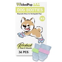 O3529  WickedPup Pet Booties 36 Count XS Ivory