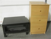 Laminated Table & Laminated 3-Drawer Cabinet