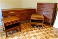 Mid-century teak bedroom suite, made in Canada