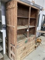 Antique Wood Cabinet-No Doors