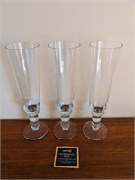 Set of 11" Glass Champaign Flutes