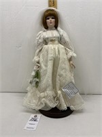 Porcelain Bride Doll W/ Rings in Waist