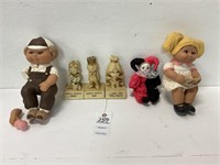 Porcelain Clown Doll & Figurines