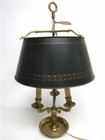 FRENCH EMPIRE STYLE FAUX CANDLE BOUILLOTE LAMP