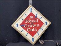 Vintage Royal Crown Cola Pam Plastic Clock