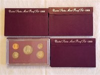 (4) 1989 US Mint Proof Coin Sets