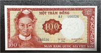 1966 Vietnam 100 Dong Bank Note UNC