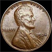 1924-S Wheat Cent CLOSELY UNCIRCULATED